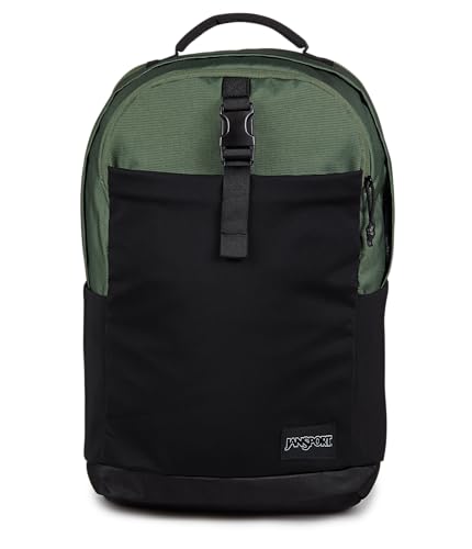 Image of JanSport Journey Pack Backpack - Large Main Compartment, Dual Water Bottle Pockets, 15-inch Padded Laptop Compartment with Tricot Lined Sleeve, Cargo Green