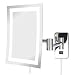Jerdon JRT710CL LED Lighted Wall Mount Rectangular Makeup Mirror, Chrome Finish, 6.5" x 9"