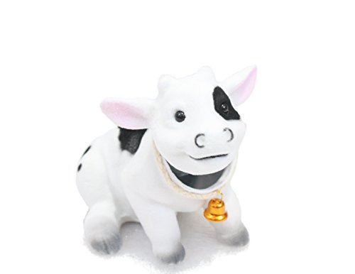 Batty Bargains Bobblehead Cow with Car Dashboard Adhesive