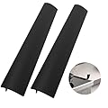 Socpuro 2 Pack Silicone Stove Gap Covers, 25 Inches Flexible Heat Resistant Gap Cap Fillers, Easy to Clean Stove Gap Fillers Between Counter and Stovetop, Oven, Black