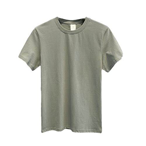 T-shirt d'été décontracté en coton respirant uni Makalv
