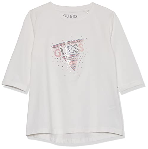 GUESS Girls' 3/4 Sleeve High Low Graphic Tee