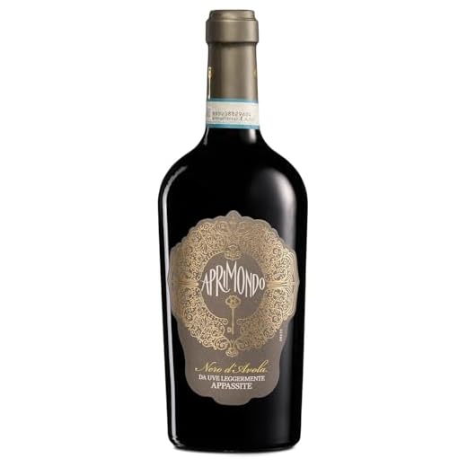 Aprimondo Nero d'Avola, Italienischer Rotwein, Gekeltert aus Angetrockneten Trauben, mit Beerigen und Balsamischen Noten, 16% Vol., 750 ml Flasche