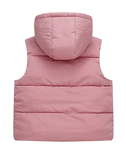 M2C Girls Hooded Thick Puffer Vest With Inner Plaid Print Cinnamon 7-8 #TOP1