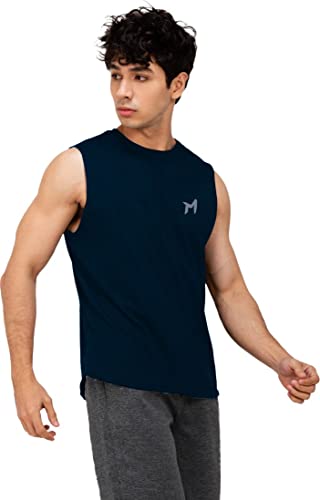 Image of Solid Sleeveless Cotton Regular Fit Mens Stylish Top Tanks Vest T-Shirt (Combo Pack of 2)