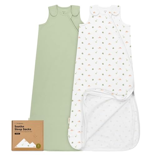 Image of 2-Pack Organic Baby Sleep Sacks, 100% Cotton - Soft & Breathable 0.5TOG Baby Wearable Blanket, Toddler Sleeping Sack 18-24 months, Easy to Wear Transitional Swaddles for Newborns,Infants(Roarsome, L)