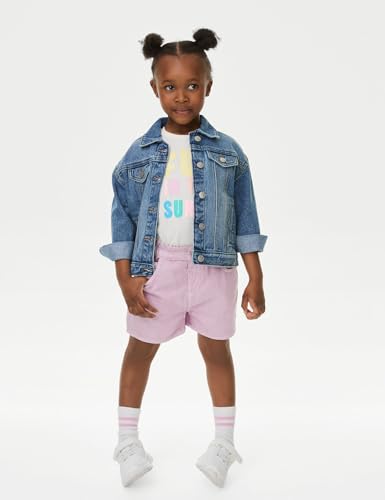 Image of Marks & Spencer Girl's Cotton Hybrid Shorts