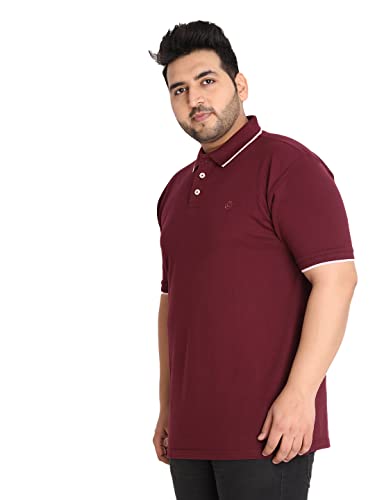 Image of CHKOKKO Men's Pluse Size Polo Cotton Regular Fit Half Sleeves T-Shirt