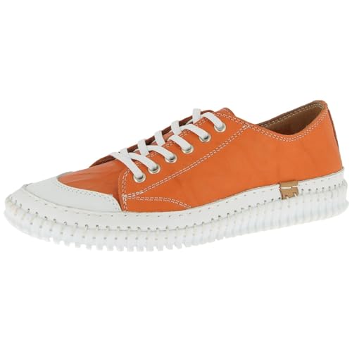 Andrea Conti Damen Low Top Sneaker, Zapatillas Mujer, Papaya, 38 EU