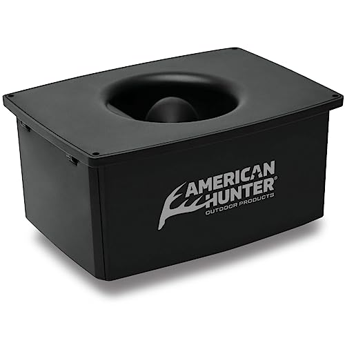 American Hunter 50 LB Hanging Feeder | Hunting Durable Lightweight Camo Metal Game Feeder with Automatic Delivery System