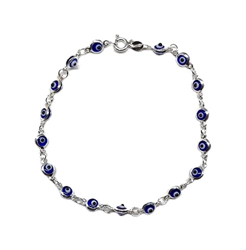 MYSTIC JEWELS by Dalia - Bracelet en Argent Contre Le Mauvais œil 19 cm (Bleu Foncé) Cover