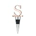 Wine Stoppers,Reusable Wine Preserver,Zinc Alloy and Food Grade Silicone Material,New DIY Letter-shaped Wine Bottle Stopper Funny Gift (Letters S)