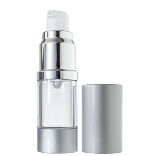 Airless Pump Bottle Refillable Travel Container - 10 ml / 0.34 oz (3 Pack) - Thumbnail 2