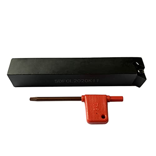 Porta herramientas para torno SDFCL2020K11 90° para insertos DCMT 32.5