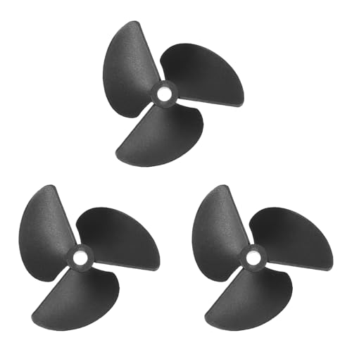 Image of sourcing map 2 Pcs RC Boat Propeller, 3 Blades Propellers 4.8mm Hole Dia 57mm OD 40mm Pitch CW Clockwise Rotating Drill Propeller for RC Boat, DIY Ship Model, Black