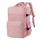 Mochila Viaje Cabina Avion 46x30x20 Mochila Cabina para Ryanair Maletas De Viaje Cabina Mochilas Mochila De Viaje Cabina 27L con Orificio De Carga Y Bolsillo