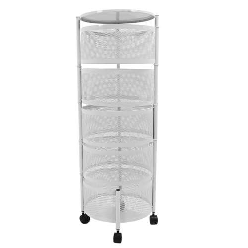 DONGGANSHI Carrito de Almacenamiento de Metal Negro con Ruedas y cestas extraíbles para Cocina y baño