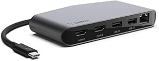 Belkin Thunderbolt 3 Dock Mini W/ Thunderbolt 3 Cable (Thunderbolt Dock for MacOS and Windows USB-C Laptops, Dual 4K @60Hz, 40Gbps Transfer Speeds), Thunderbolt Mini