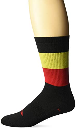 Defeet Thermbelgie101 Thermeator Belgie Socks, Small, Black/Red/Bright Gold #TOP12