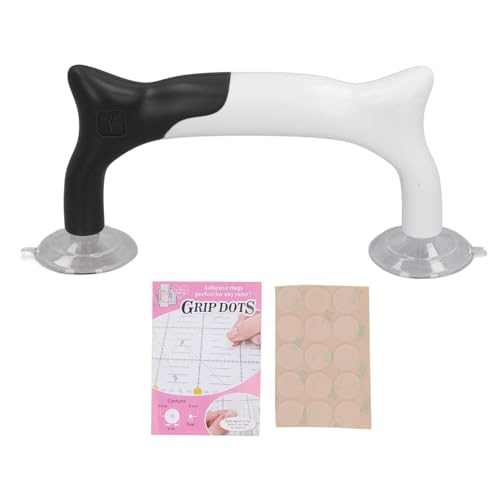 Respicefinem Patchwork Regla Pastor de plástico Apariencia Copas de succión Copas de succión Mango de regla con 30 piezas Mat de goma sin deslizamiento Design Purple y White Dual (En blanco y negro)