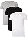 Produktbild Tommy Hilfiger Herren T-Shirt Kurzarm V-Ausschnitt, Mehrfarbig (Black/Grey Heather/White), XL