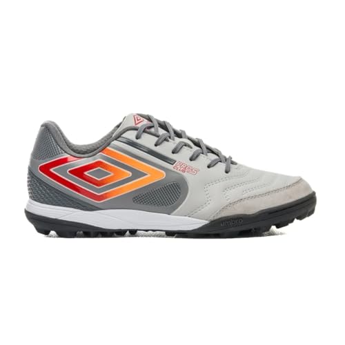 Chuteira Umbro Pro 5 Bump Club Society Cinza e Laranja 38