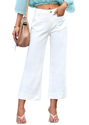 Jean boyfriend taille haute coupe 7/8 aux finitions soignées