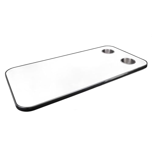 Naroote Dessus de Table en Bois Massif pour Camping-Car, au Design élégant, pour Salle à Manger, Pont de Bateau, Yacht, 31,49 X 15,74 Pouces (White)