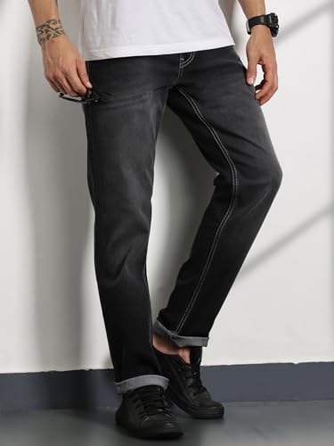 Image of Thomas Scott Men's | Solid | Brathable Fabric | Denim | Mid Rise | Casual Jeans for Men