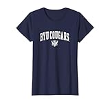 Elite Authentics BYU Cougars Womens Arch Over Navy Officially Licensed T-Shirt