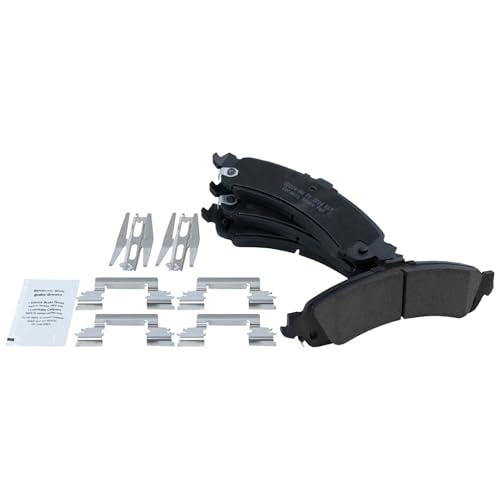 Image of TRQ Rear Brake Rotor & Premium Posi Ceramic Pads with Parking Shoes for GM Truck