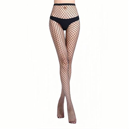 Fishnet Thigh High Stockings for Women Sexy Long Hosiery Lace Top Suspender Tights Net Pattern Pantyhose2