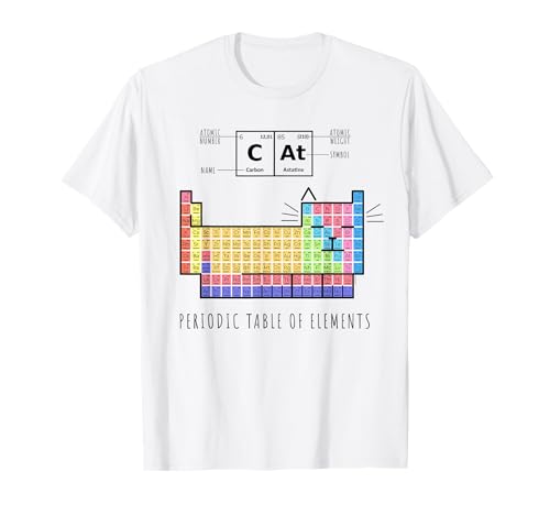 Gato de química, tabla periódica de elementos Camiseta