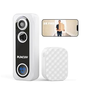 Doorbell Camera Wireless, 2K Video Doorbell Wireless, Battery Operated Doorbell with Chime, 2 Way Audio, Voice Message and Voice Changer, Anti-Theft Siren, PIR Motion Detector, Cloud Storage