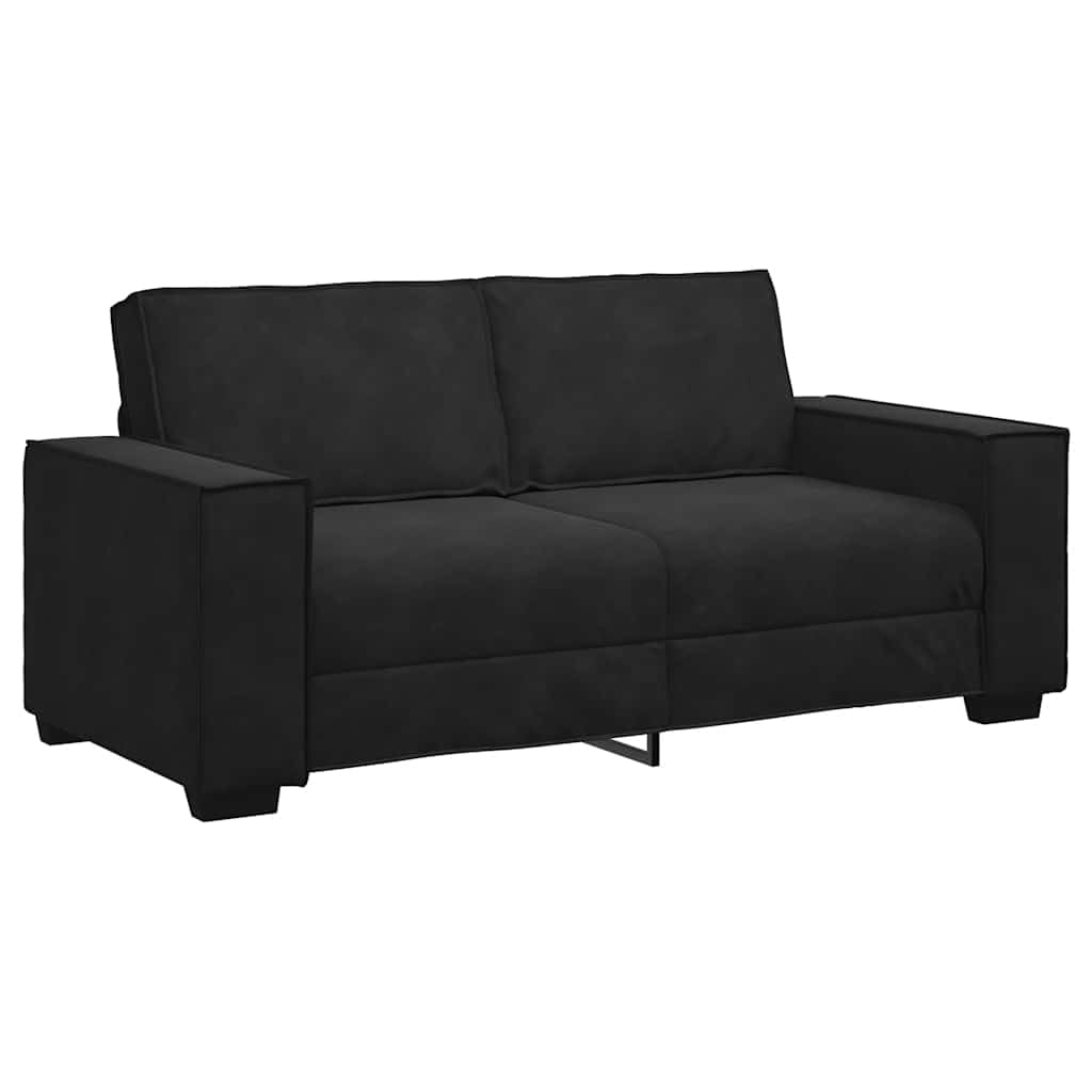 vidaXL Sofá de 2 plazas Terciopelo Negro 180x78x84 cm, sofá, sofá de Dos plazas, sofá de 2 plazas de Terciopelo, sofá de 2 plazas, sofá de Terciopelo
