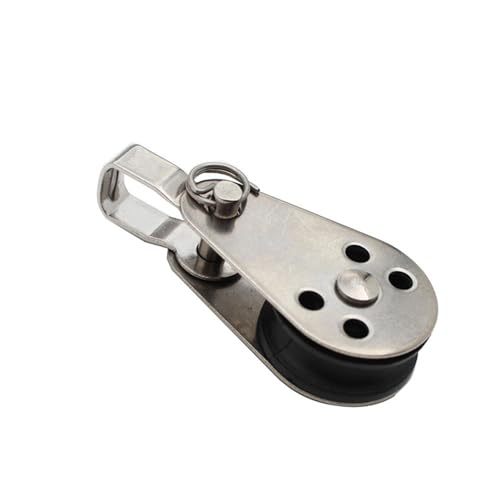 Paquete de 20 poleas de acero inoxidable y nailon para balanceo de barcos de vela, sistema de cuerda pesada y bloque, hardware marino perfecto para proyectos al aire libre y bricolaje