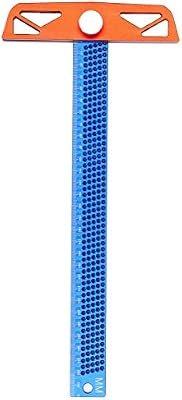 Type T Type Règle Aluminium ALLIAGE 2 BANDE 2 Longues Longueurs Blue Flexible Marquage du bois pour le travail du bois bricolage (T-300MM)