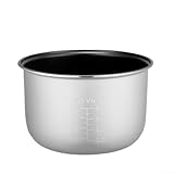 ZWEquipint Olla interior de repuesto para olla arrocera, revestimiento de aleación antiadherente, compatible con modelos para arroz, guisos y pasteles, escalas de capacidad claramente marcadas (5 L)