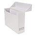Bigso Lovisa Fiberboard Label Frame 12 File Storage Box | Document Organizer for Important Paperwork | Durable Hanging File Box with a Flip Top Lid & Metal Label Window | 3.7” x 13” x 9.4” | White