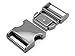 CRAFTMEMORE 1 pc 1-1/2 inch Metal Curved Side Release Buckle Adjustable Lock for Belt Backpacks Pet Collar (Gunmetal)