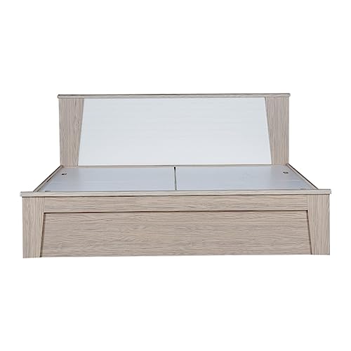 Image of HomeTown Ambra Queen Bed with Box Storage in Oak Colour