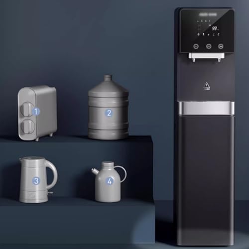 Water dispenser dispensing water in kitchen