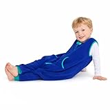 baby deedee Fleece Kicker Sack with Feet Baby Sleep Bag, Peacock, 2-4T