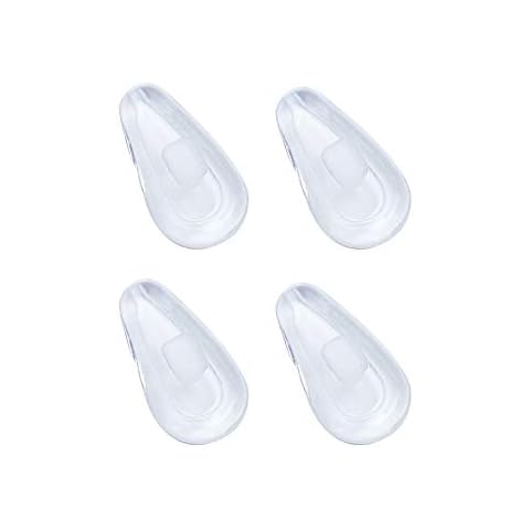 BlazerBuck Replacement Nose Piece Pads for Oakley Lizard OX5113 Glasses - Clear + Clear Cover