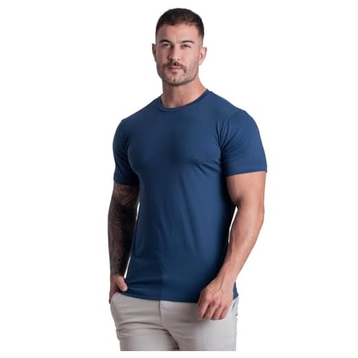 Camiseta Com Elastano Algodao Egipcio Original (BR, Alfa, GG, Regular, Azul Marinho)