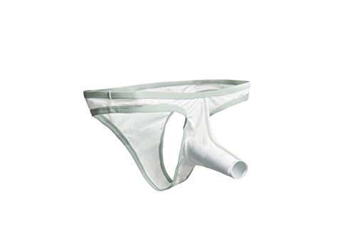 Men's Sexy G-Strings Breathe T-Back Funny Sexy Underwear Briefs (L, Black and White) …3