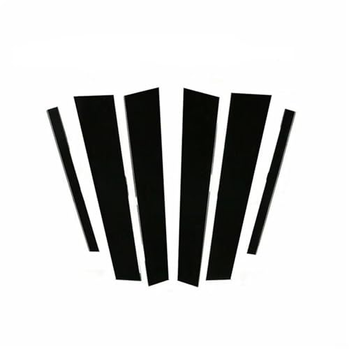Pilares BC negro brillante para BMW Serie 5 E60 Sedán, embellecedores adhesivos de 6 piezas