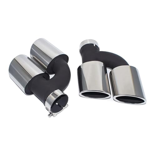 Tuyau d'échappement en acier inoxydable haut de gamme double sortie argent 60mm S4 S5 S6