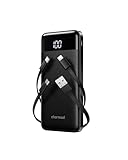 🔋6 sorties et 3 entrées: Avec 6 sorties et 3 entrées, ce power bank prend en charge le chargement pour 6 appareils en même temps; et aussi 3 choix à la recharge pour la batterie.