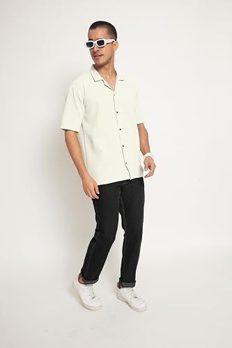 Image of Men's Solid Polycotton Shirt | Short Sleeve Casual & Formal Shirt for Men | Summer Half Sleeve Shirt